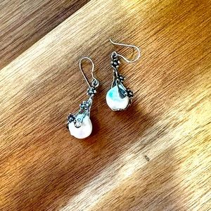Silver 925 and Fresh Water Pearl Earrings - New
